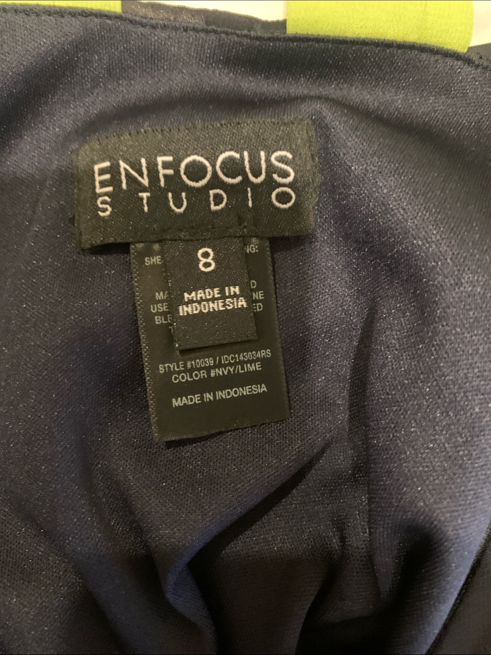 Enfocus Studio Navy and Lime Blazer